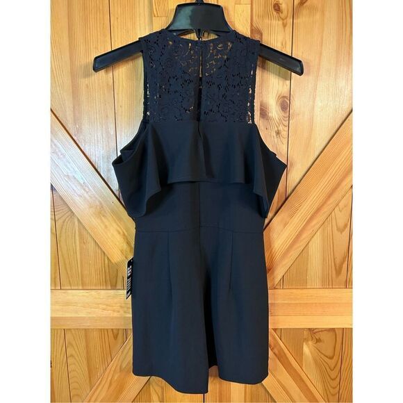 Express Size 6P Women’s Romper Off Shoulder Black Lace Shorts nwt (4969) - Picture 5 of 7